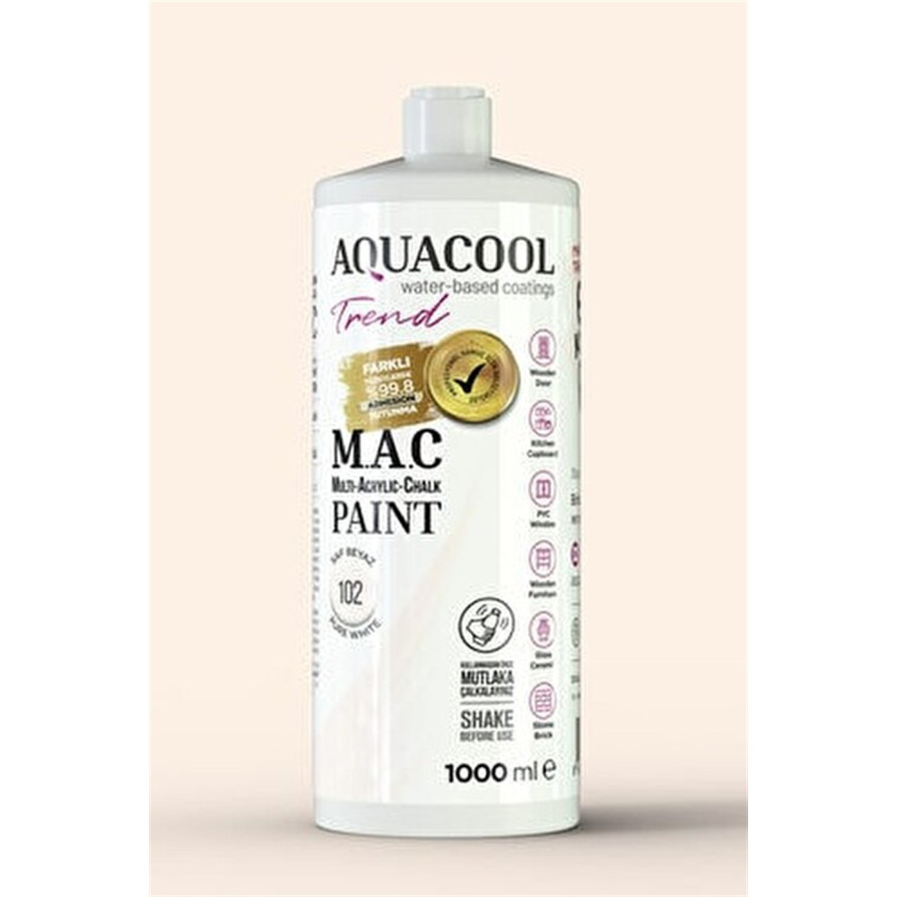 Aqua Cool Beyaz 1000 Ml. Trend Mac Hobi Boyası (T-0101/1,00) Oto, Bahçe, Yapı Market Fiyatı
