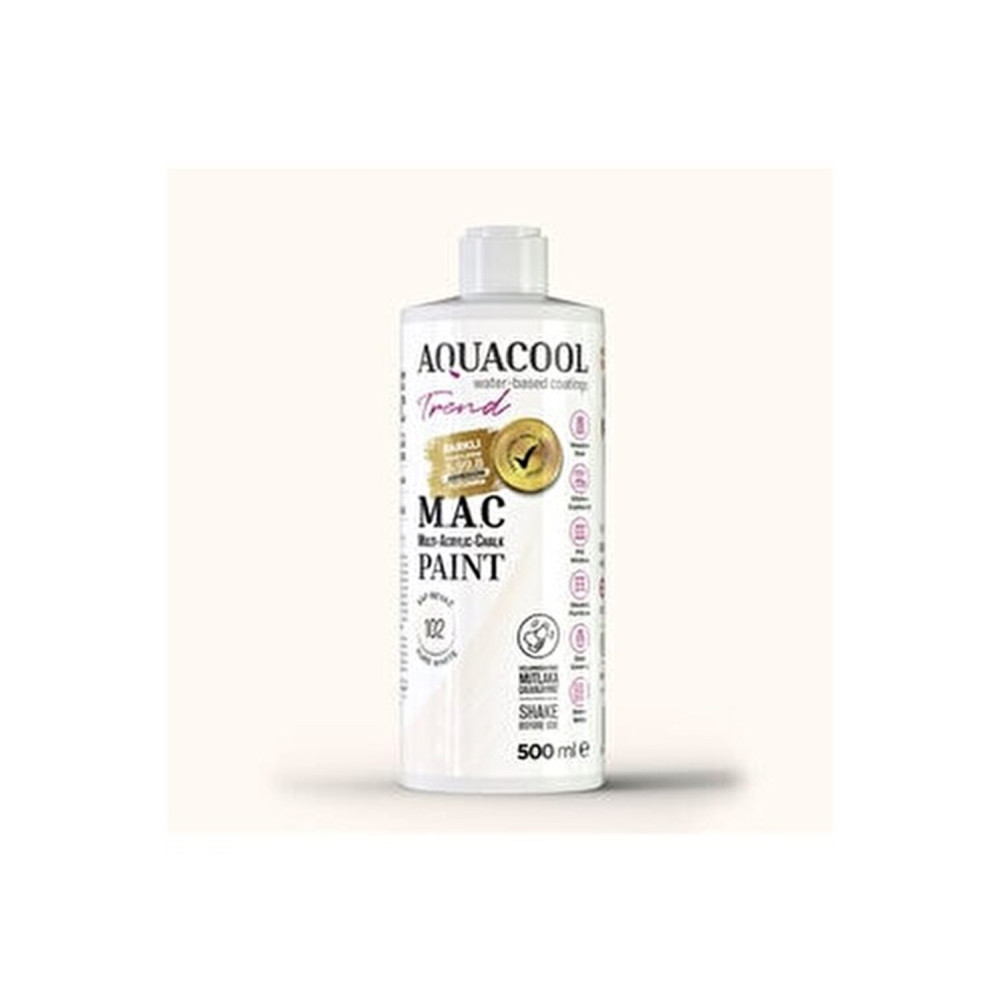Aqua Cool Beyaz 500 Ml. Trend Mac Hobi Boyası (T-0101/0,50) Oto, Bahçe, Yapı Market Fiyatı