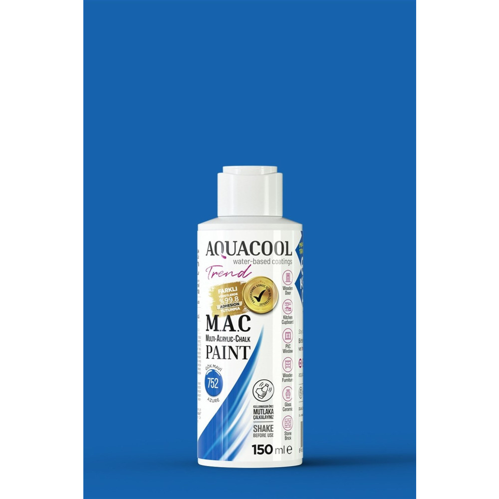 Aqua Cool Gök Mavi 150 Ml. Trend Mac Hobi Boyası (T-0752/0,15) Oto, Bahçe, Yapı Market Fiyatı