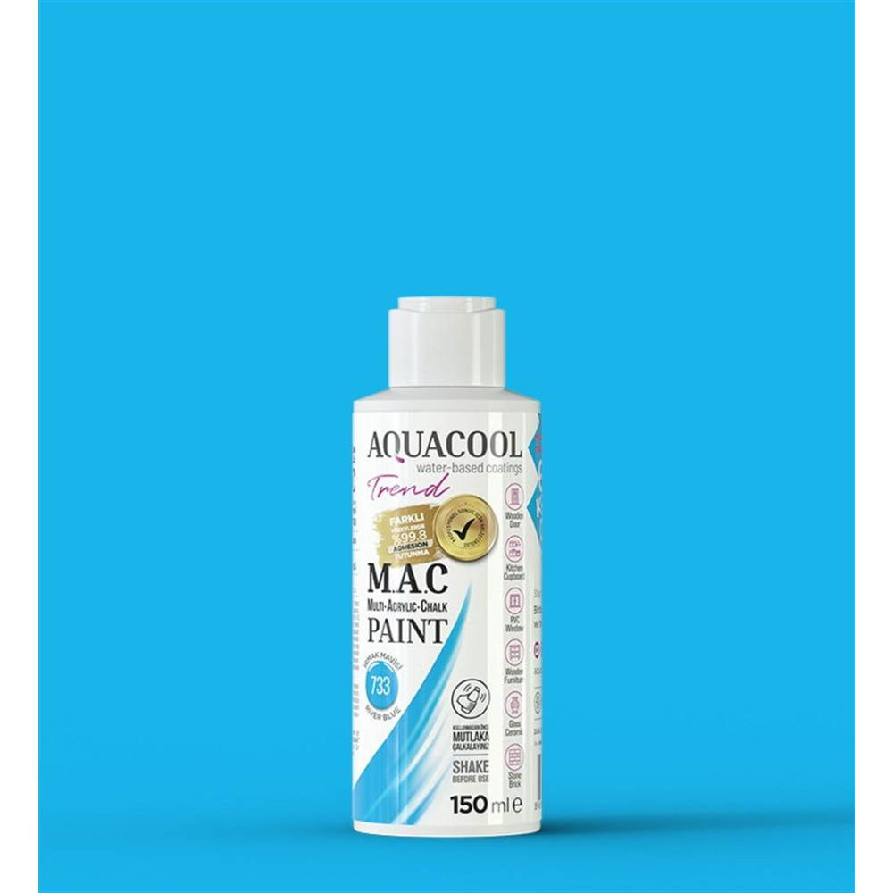 Aqua Cool Irmak Mavisi 150 Ml. Trend Mac Hobi Boyası (T-0733/0,15) Oto, Bahçe, Yapı Market Fiyatı