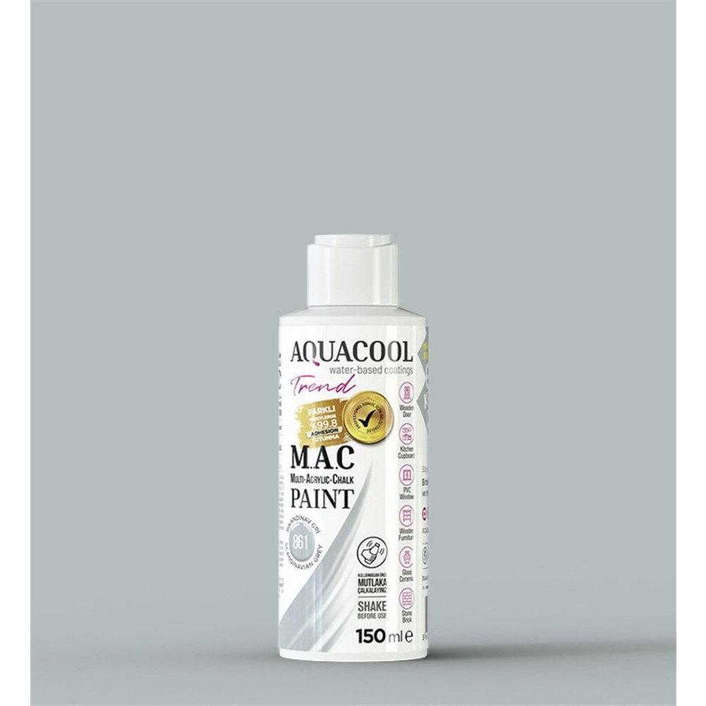 Aqua Cool İskandinav Gri 150 Ml. Trend Mac Hobi Boyası (T-0861/0,15) Oto, Bahçe, Yapı Market Fiyatı