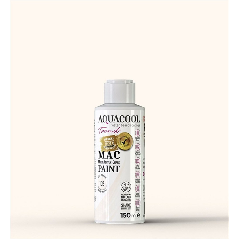 Aqua Cool Saf Beyaz 150 Ml. Trend Mac Hobi Boyası (T-0102/0,15) Oto, Bahçe, Yapı Market Fiyatı
