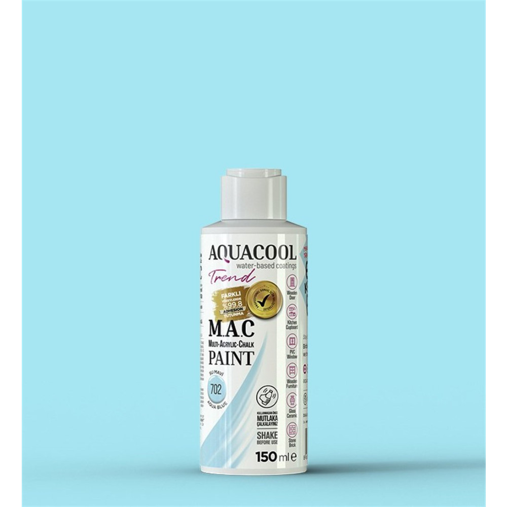 Aqua Cool Su Mavi 150 Ml. Trend Mac Hobi Boyası (T-0702/0,15) Oto, Bahçe, Yapı Market Fiyatı