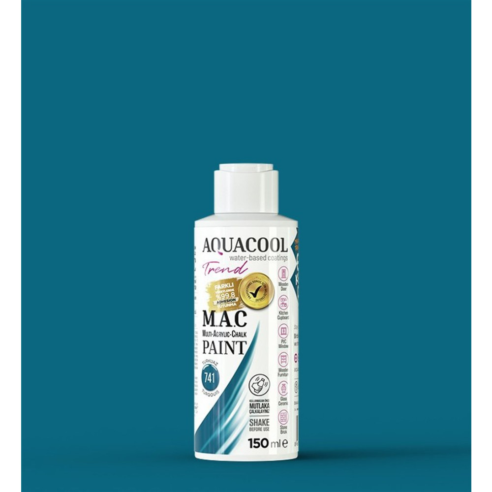 Aqua Cool Turkuaz 150 Ml. Trend Mac Hobi Boyası (T-0741/0,15) Oto, Bahçe, Yapı Market Fiyatı