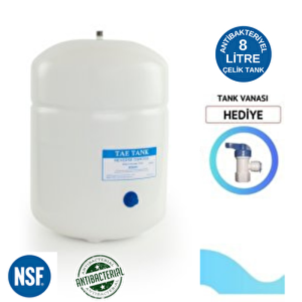 Aqua Deustche Aqua Deutsche 2.2 Galon (8 Lt) Anti̇bakteri̇yel Çeli̇k Su Aritma Ci̇hazi Tanki Su Arıtma Cihazı Fiyatı