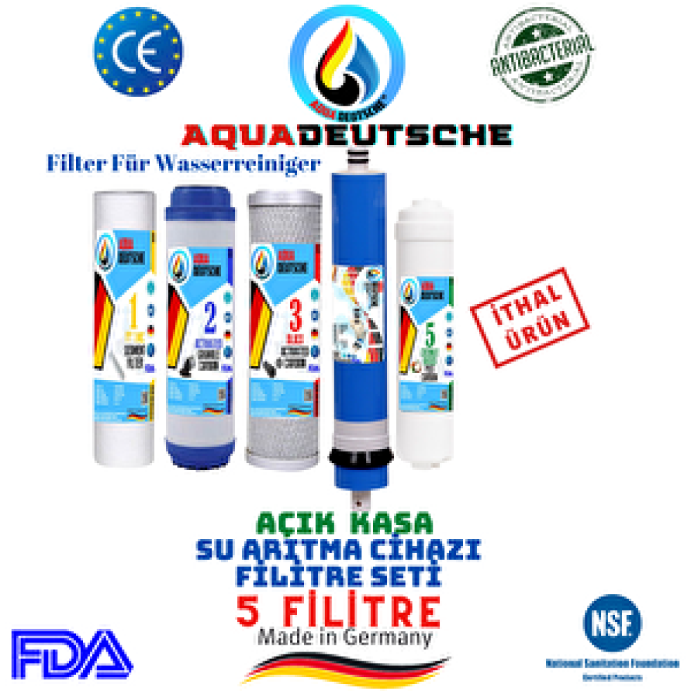 Aqua Deustche Aqua Deutsche Açik Kasa Su Aritma Ci̇hazi 5 Li̇ Fi̇li̇tre Seti̇.coconut Tatlandirici Fi̇li̇treli̇. İthal Ürün Su Arıtma Cihazı Fiyatı