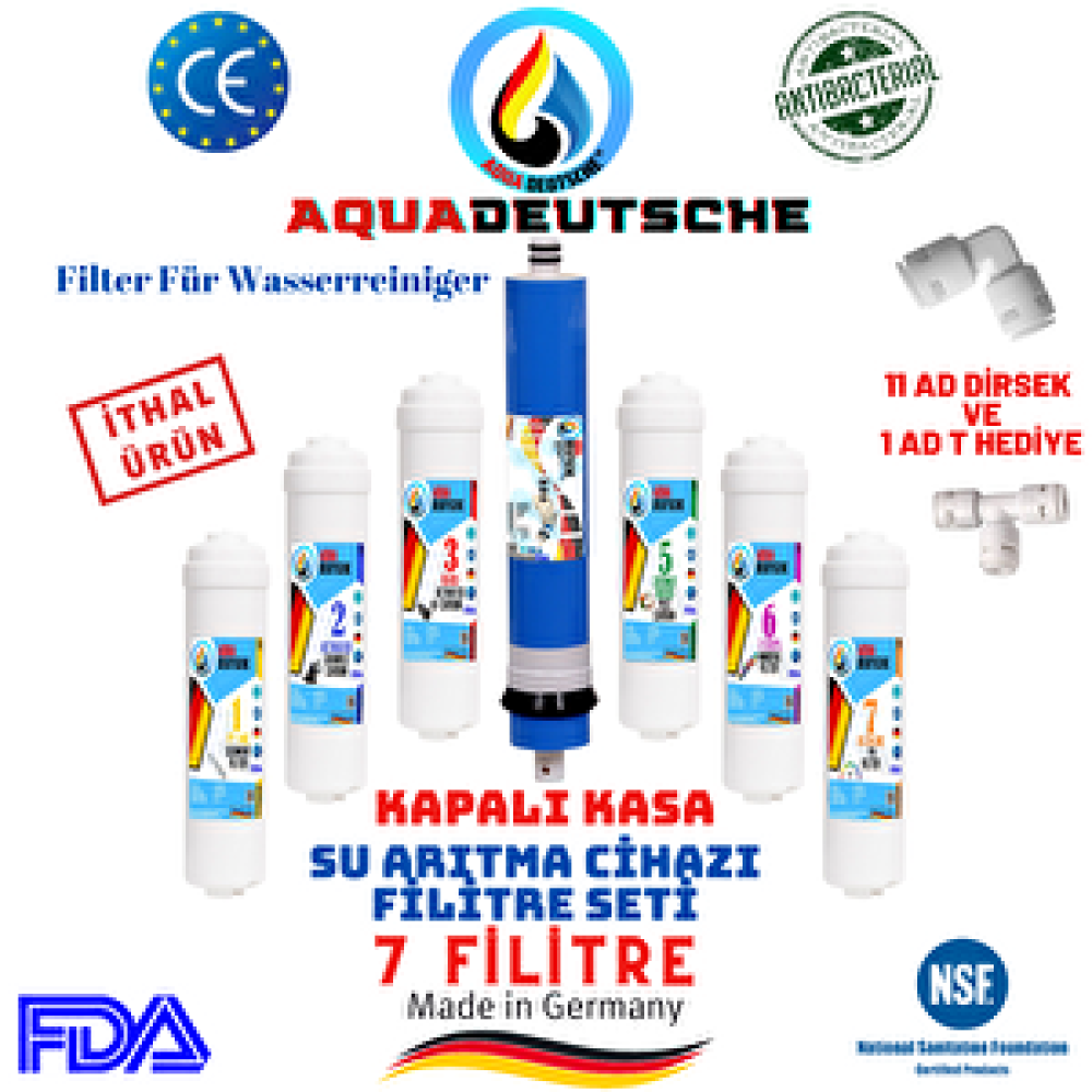Aqua Deustche Aquadeutsche Kapali Kasa Su Aritma Ci̇hazi Fi̇li̇tre Seti̇ Su Arıtma Cihazı Fiyatı