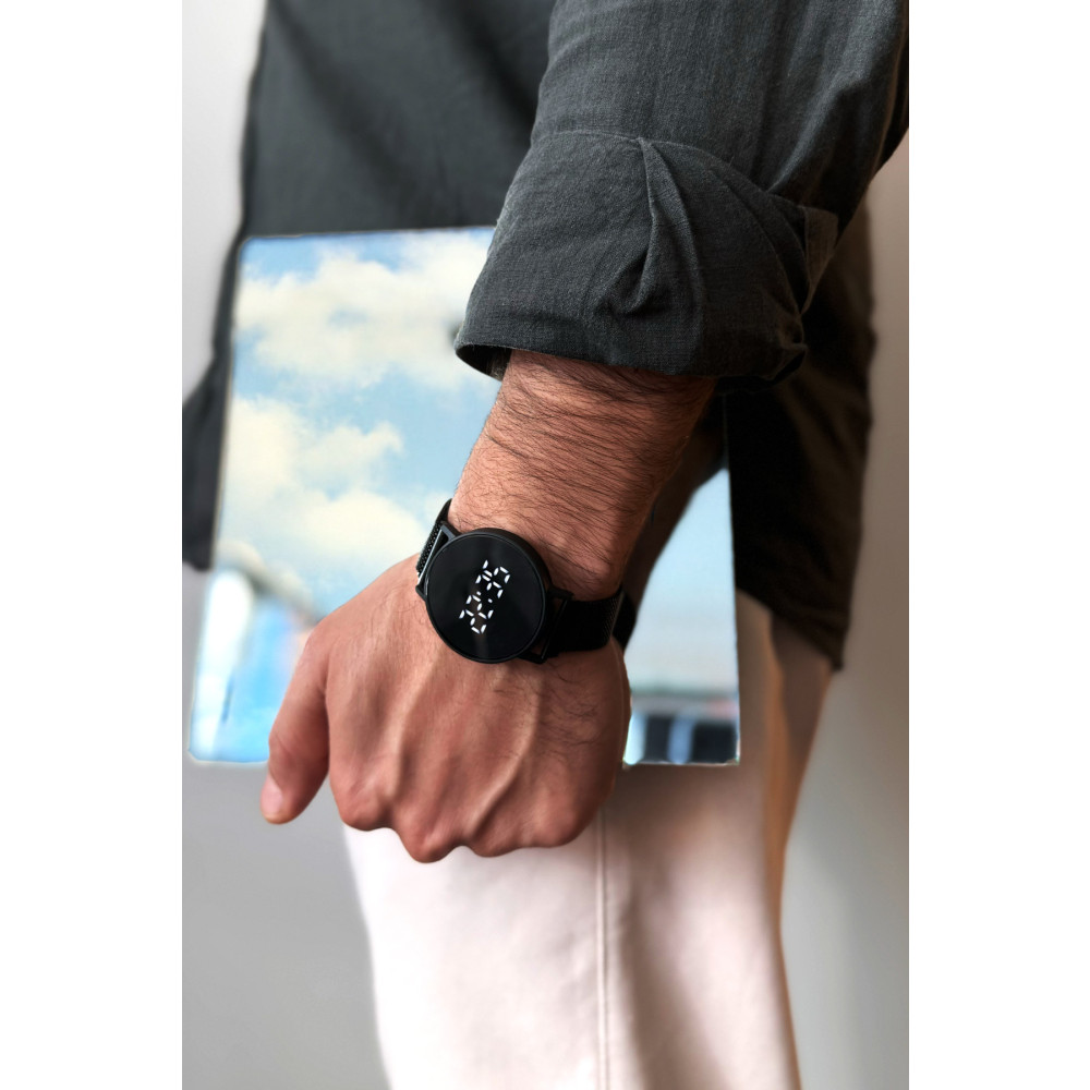 Aqua Di Polo 1987 Unisex Siyah Hasır Dijital Led Kol Saati 01 Saat Fiyatı