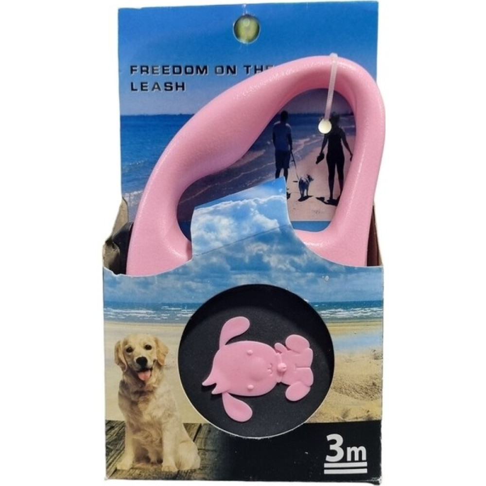Aqua Home Kedi ve Köpek Otomatik Tasma Uzatma 3 Metre Max: 10 kg - Pembe Evcil Hayvan Ürünleri Fiyatı