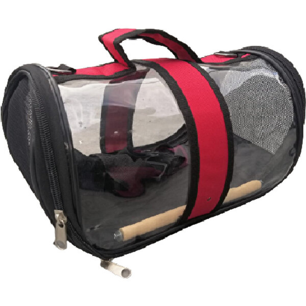 Aqua Home Kuş Taşıma Çantası - Tünekli 30X22X20CM - Kırmızı Evcil Hayvan Ürünleri Fiyatı
