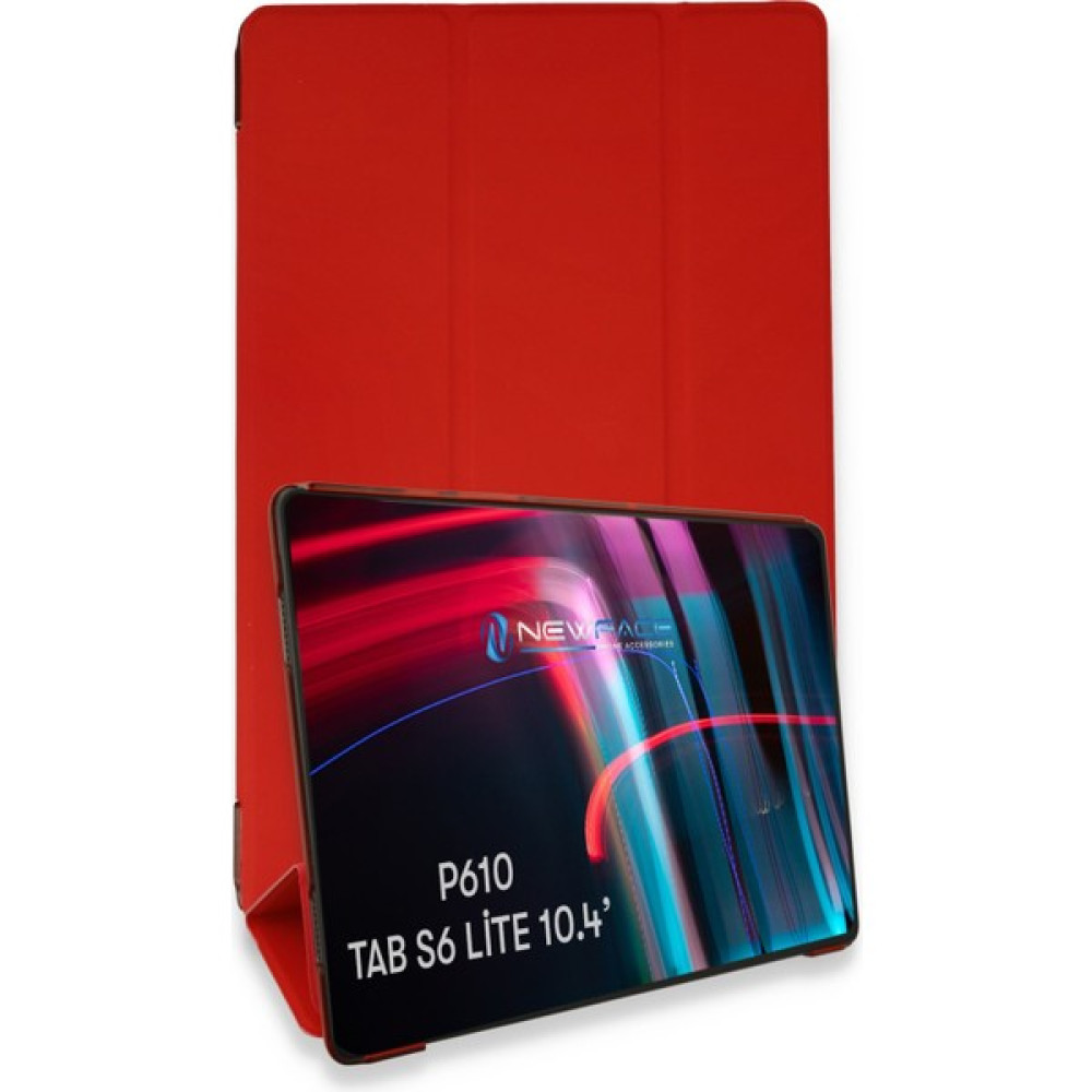 Aqua Vip Aksesuar Samsung Galaxy P610 Tab S6 Lite 10.4 Kılıf Uyku Modlu Tablet Kılıfı - Kırmızı Tablet Kılıfı Fiyatı