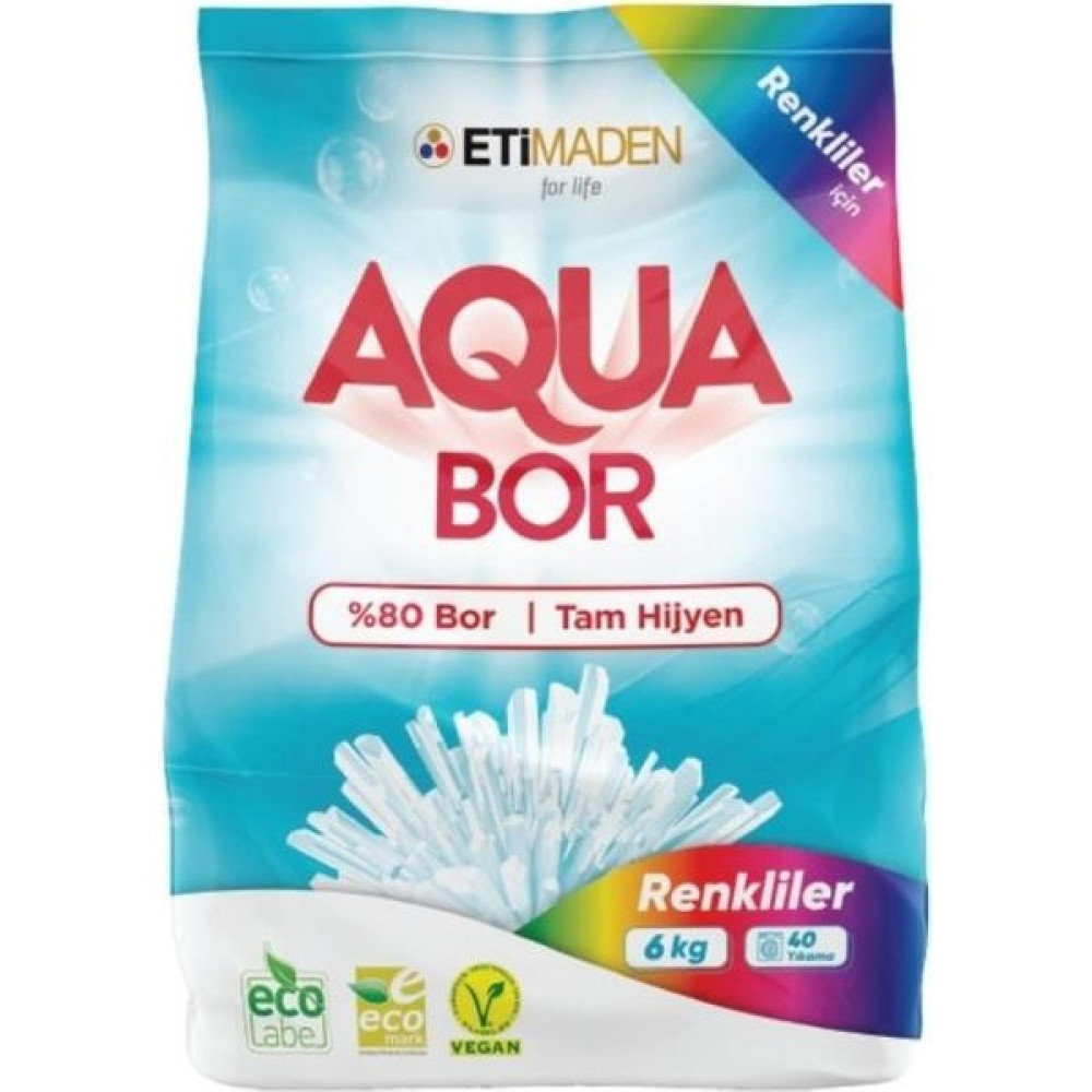 Aquabor %80 Bor Renkliler İçin Toz Deterjan 6 kg Çamaşır Deterjanı Fiyatı