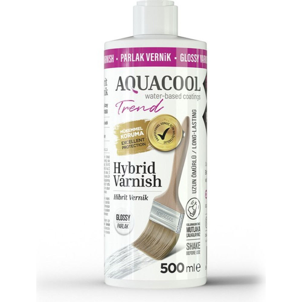 Aquacool Trend Hybrid Varnish Hobi Boyası Su Bazlı Hibrit Vernik 500 ml Parlak Sanatsal Malzemeler Fiyatı
