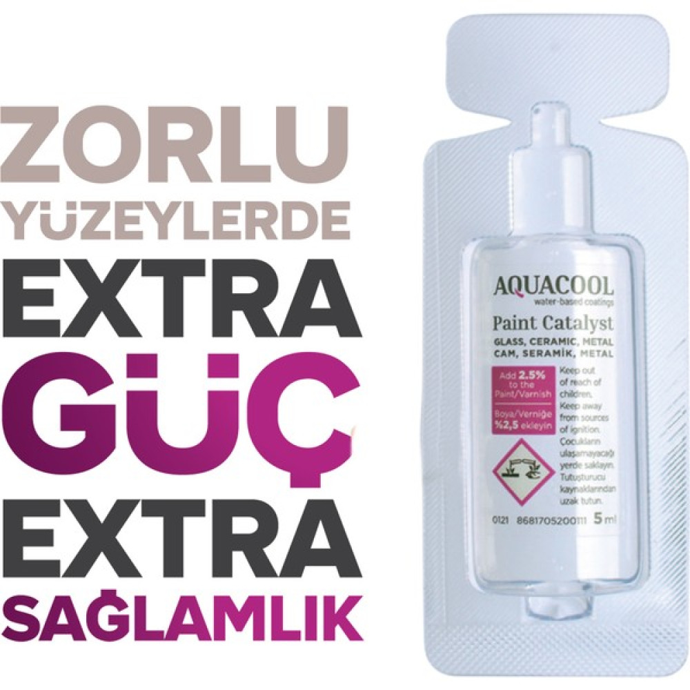 Aquacool Trend Katalizör Hobi Boyası Boya Vernik Katalizörü Tek 5 ml İç Cephe Duvar Boyası Fiyatı