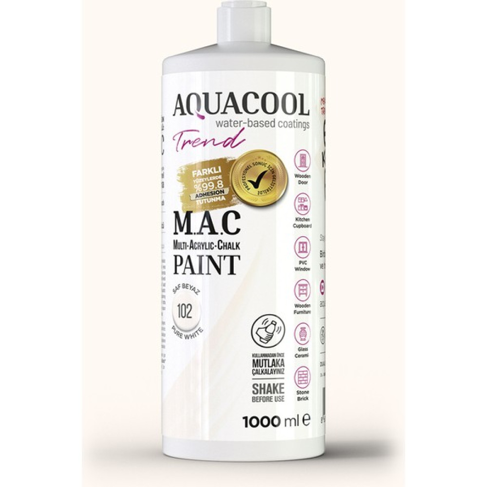 Aquacool Trend Mac Su Bazlı Hobi Akrilik Boya 1000 ml Akrilik Boya Fiyatı