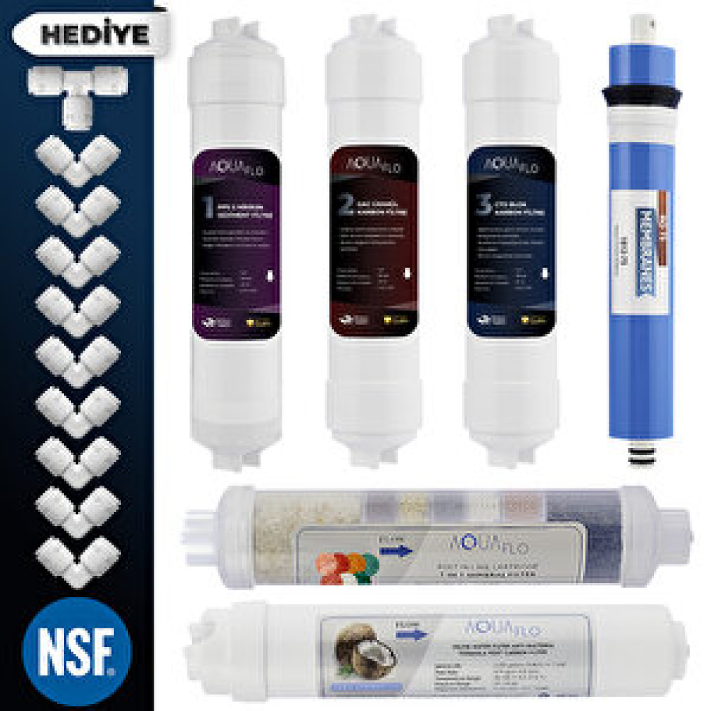 AquaFlo Kapalı Kasa Su Arıtma Cihazı 6lı Multimeral Filtreli Standart Membranlı Set (kk-6-set-s) Su Arıtma Cihazı Fiyatı