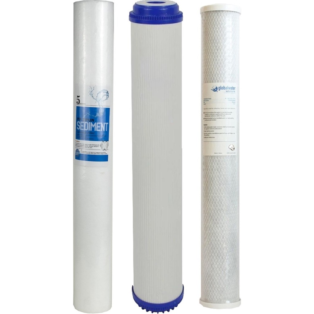 Aquames - 20'' Bina Girişi 3'lü Filtre Seti Gac-Blok-Sediment - Beyaz Bahçe Makinesi Aksesuar & Yedek Parça Fiyatı