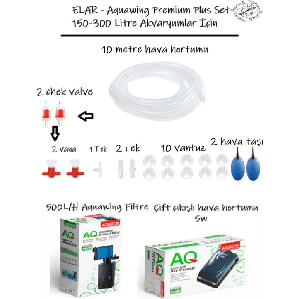Aquawing Elar - Premium Plus Set 150-300 Litre Akvaryumlar Için Evcil Hayvan Ürünleri Fiyatı