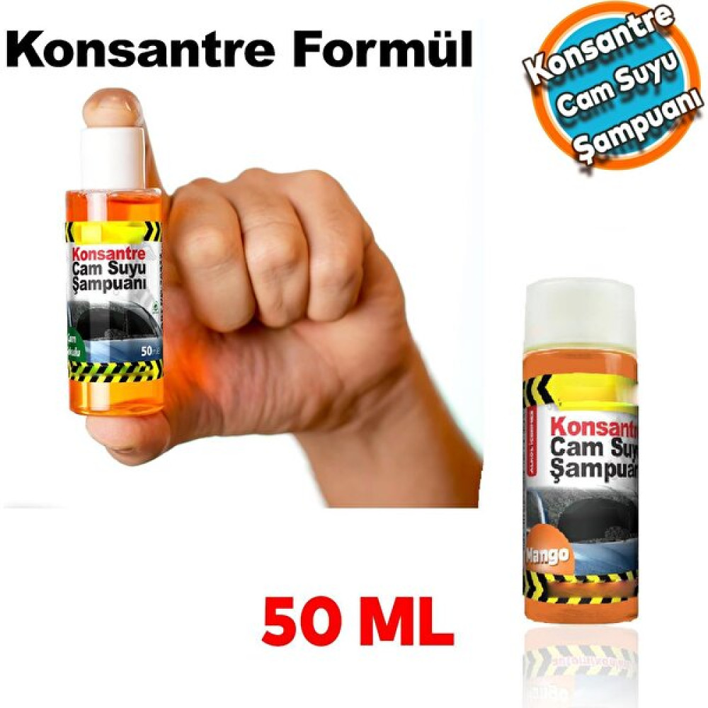 Araba Araç Otomobil Oto Silecek Temizleme Konsantre Cam Suyu Şampuanı Mango Kokulu 50 ml Oto Yıkama Ürünleri Fiyatı