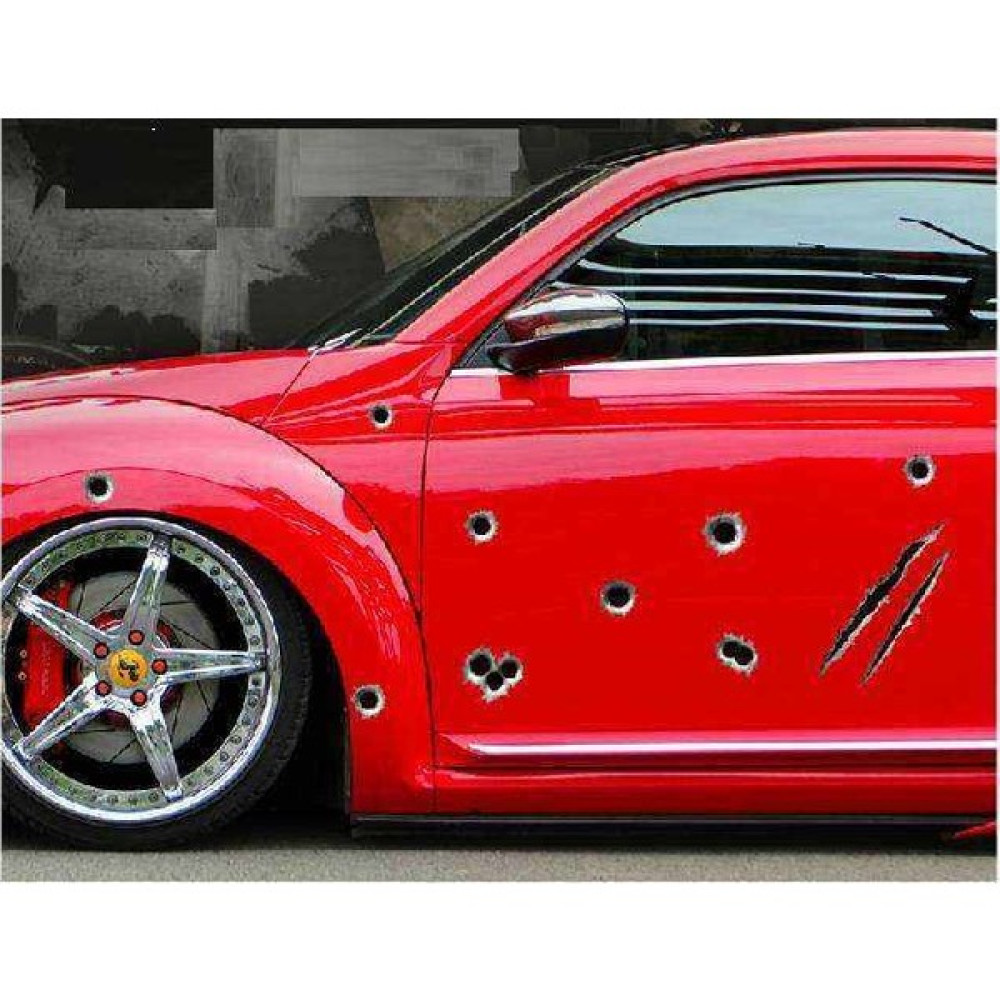 Araba Çıkartmaları 3D Kurşun Delik Sticker Oto Boyaları Fiyatı