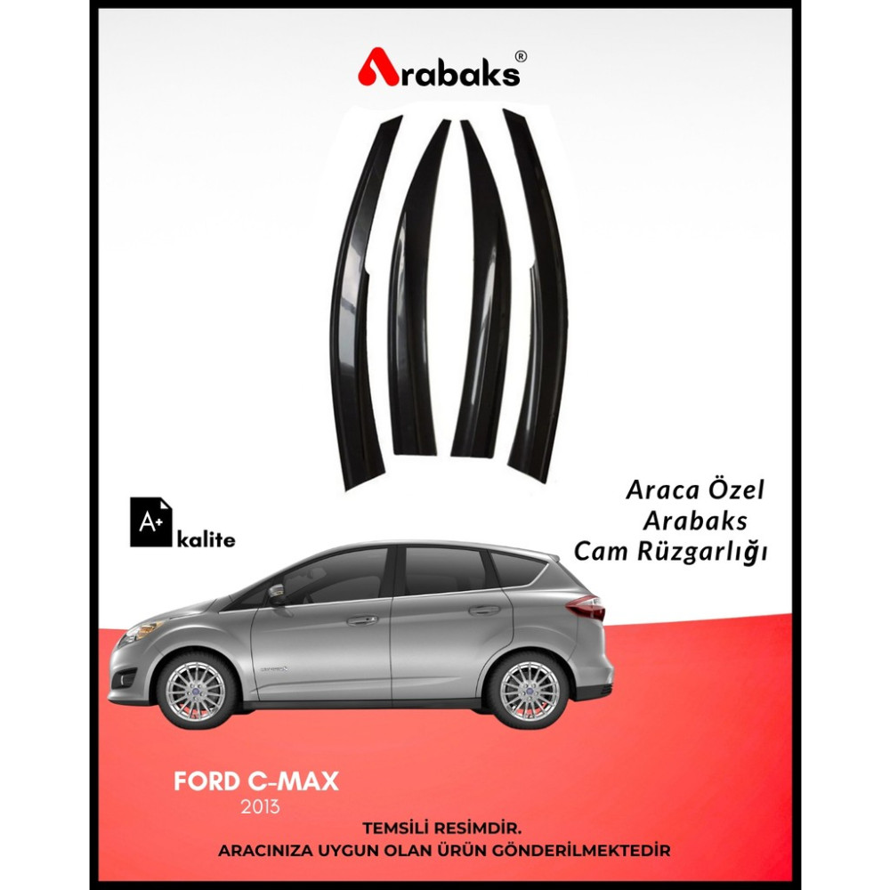 Arabaks 2013 Ford C-Max İçin Dayanıklı Malzemeden Üretilmiş Kolay Montaj Cam Rüzgarlığı Seti Oto Rüzgarlıkları Fiyatı