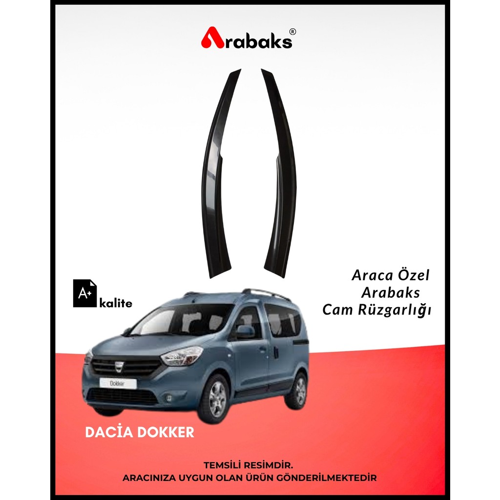 Arabaks Dacia Dokker Cam Rüzgarlığı 2’li Takım (Mugen Tip, Dayanıklı Malzeme, Kolay Montaj) Oto Rüzgarlıkları Fiyatı
