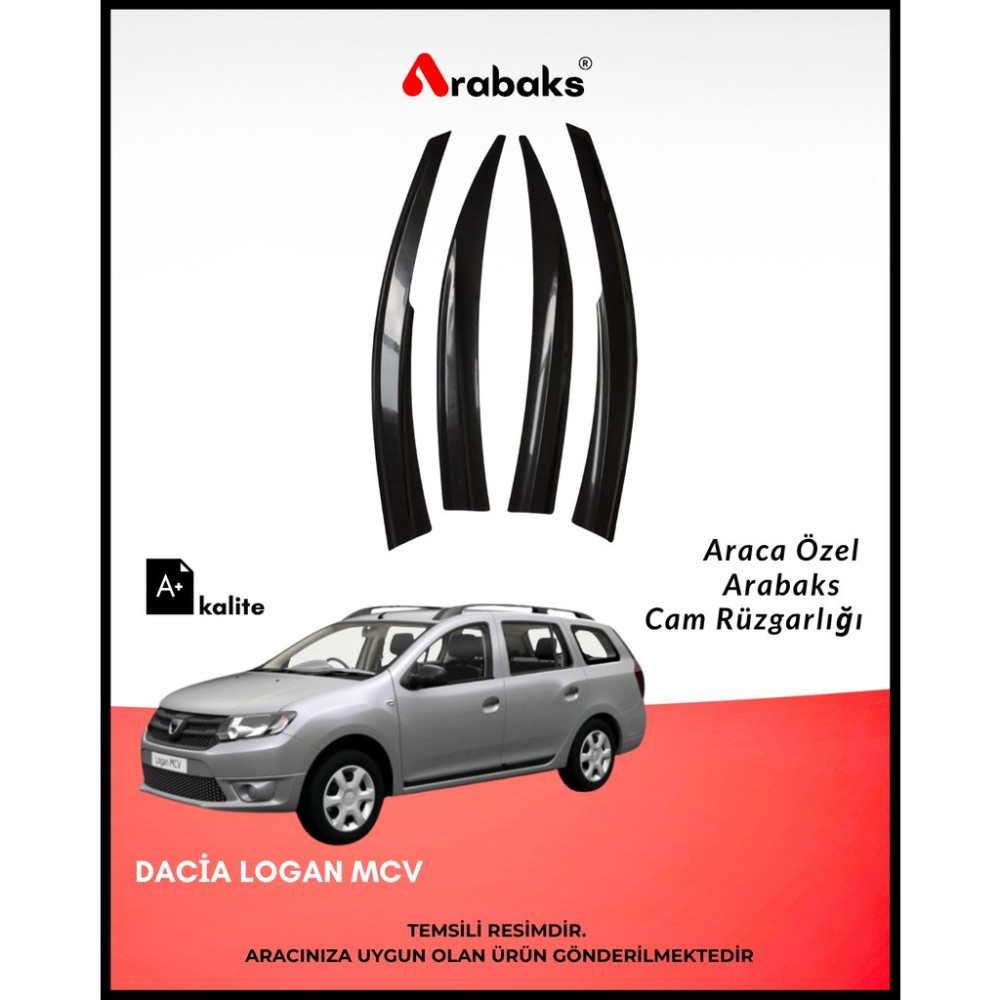 Arabaks Dacia Logan MCV Cam Rüzgarlığı 4’lü Takım Dayanıklı Malzeme Kolay Montaj Araca Özel Oto Rüzgarlıkları Fiyatı