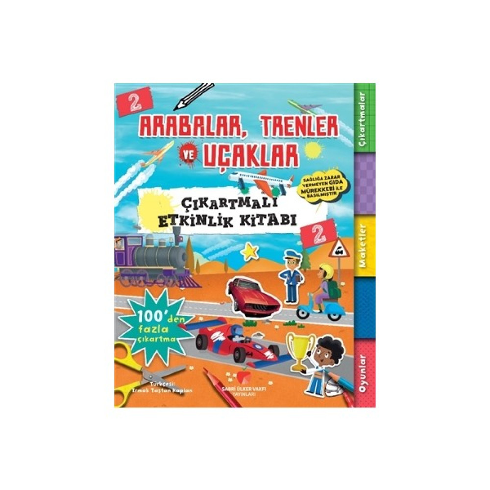 Arabalar,Trenler ve Uçaklar Çıkartmalı Etkinlik Kitabı 2 - Anna Bowles Okul Öncesi Eğitici & Öğretici Kitaplar Fiyatı