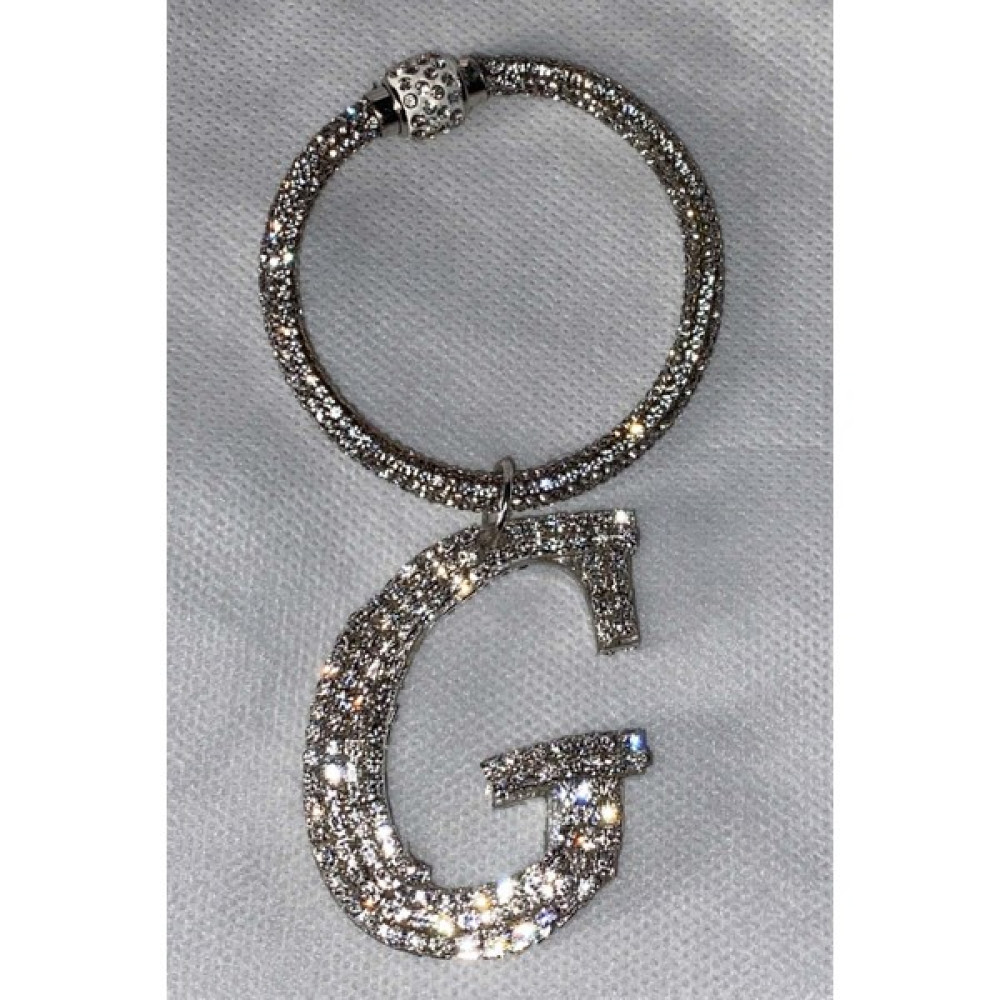 Arabasına Aşıklar Kulübü Swarovski Taşlı Bileklik Anahtarlık G Harfli - Gümüş Oto Boyaları Fiyatı