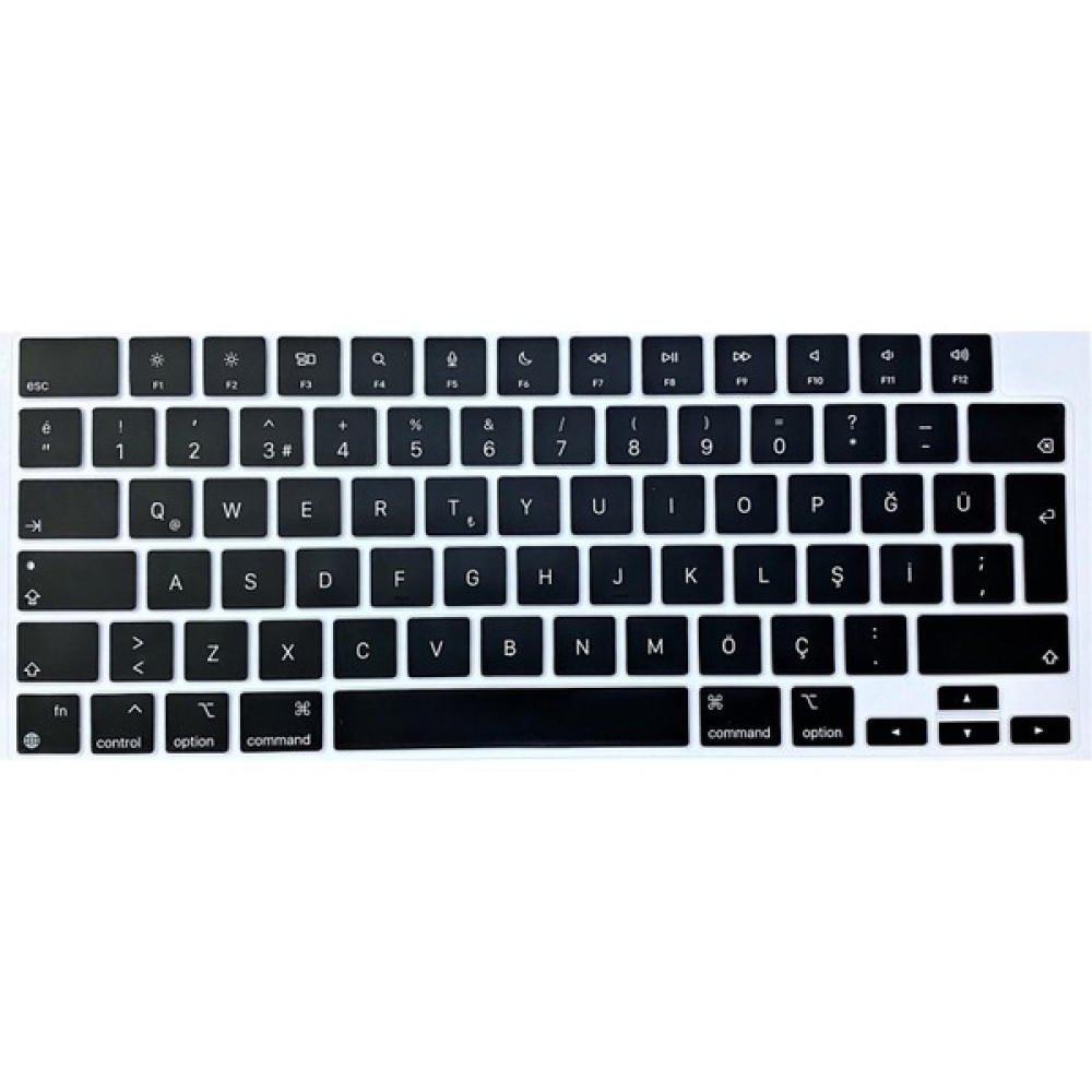 Arabulalaca Macbook Pro 14 Inç A2442 - A2779 - A2992 - A2918 Türkçe Q Silikon Klavye Koruyucu Siyah Tablet Pc Aksesuarları Fiyatı