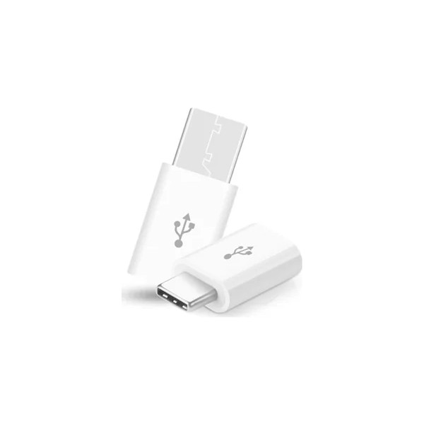 Arabulalaca Micro USB Type-C Çeviren Adaptör Sadece Sarj Için - Beyaz Bilgisayar Çevirici ve Adaptörü Fiyatı