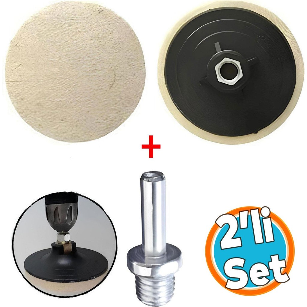 Araç Metal Mermer Parlatma Polisaj Keçesi + Matkap Aparatı Seti Parlatıcı 115MM M14 Matkaplar Fiyatı