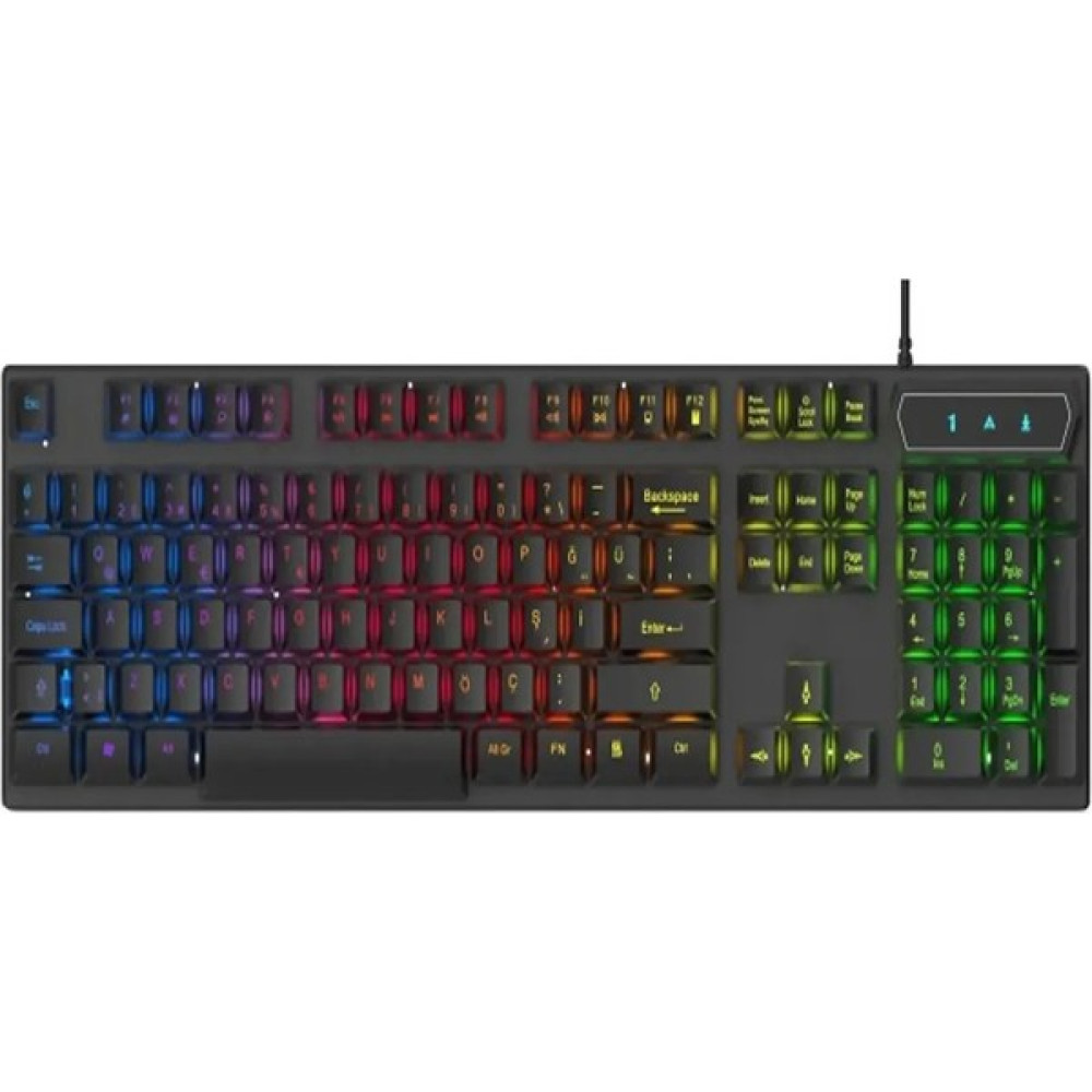 ARALMİNİAVM Rgb LED Işıklı Kablolu Gaming Klavye, Türkçe Q Oyuncu Klavyesi Işıklıklavye Oyuncu Klavyesi Fiyatı