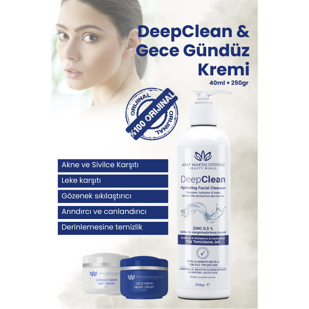 Arap Makyaj Dünyası Gece Gündüz Leke Karşıtı Yüz Kremi Yüz Temizleyici Jel Cilt Temizleme ve Peeling Fiyatı