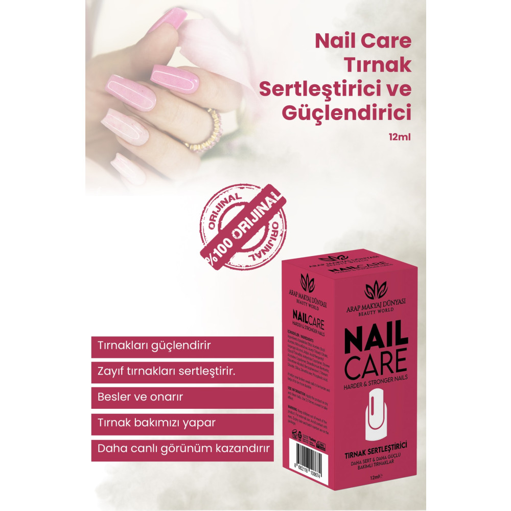 Arap Makyaj Dünyası Nailcare Tırnak Sertleştirici Ve Güçlendirici (12 Ml) Tırnak Bakımı Fiyatı