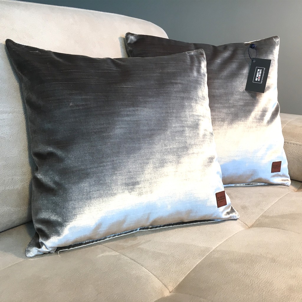 Arasta Design 2'li Kırlent Kılıfı Gümüş Platin Rengi, Düz Renk Kadife, 43X43 cm - 43 x 43 cm SSD / Solid State Drive Fiyatı
