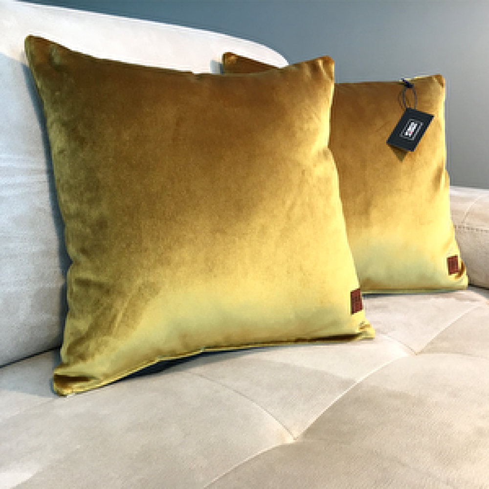Arasta Design 2'li Kırlent Kılıfı Hardal Sarısı Düz Renk Kadife, 43x43 Cm Kırlent / Mobilya Yastığı Fiyatı