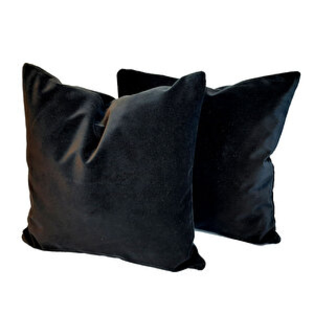 Arasta Design 2'li Set Siyah Kırlent Kılıfı, Düz Renk Kadife Kırlent Kılıfı, 43x43 Cm Kırlent / Mobilya Yastığı Fiyatı