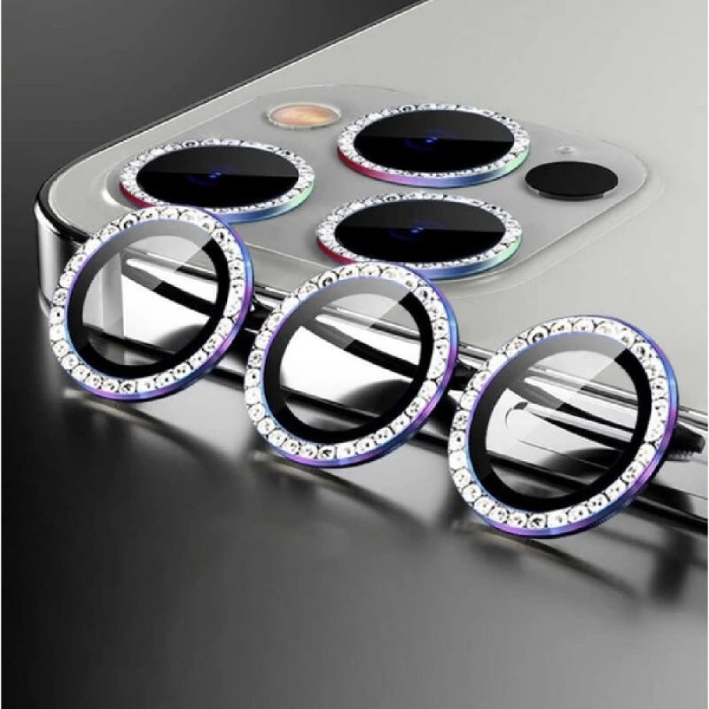 Arazon Apple iPhone 12 Pro Max Taşlı Kamera Lens Koruyucu Çerçeveli Koruyucu - Şeffaf Cep Telefonu Kılıfı Fiyatı