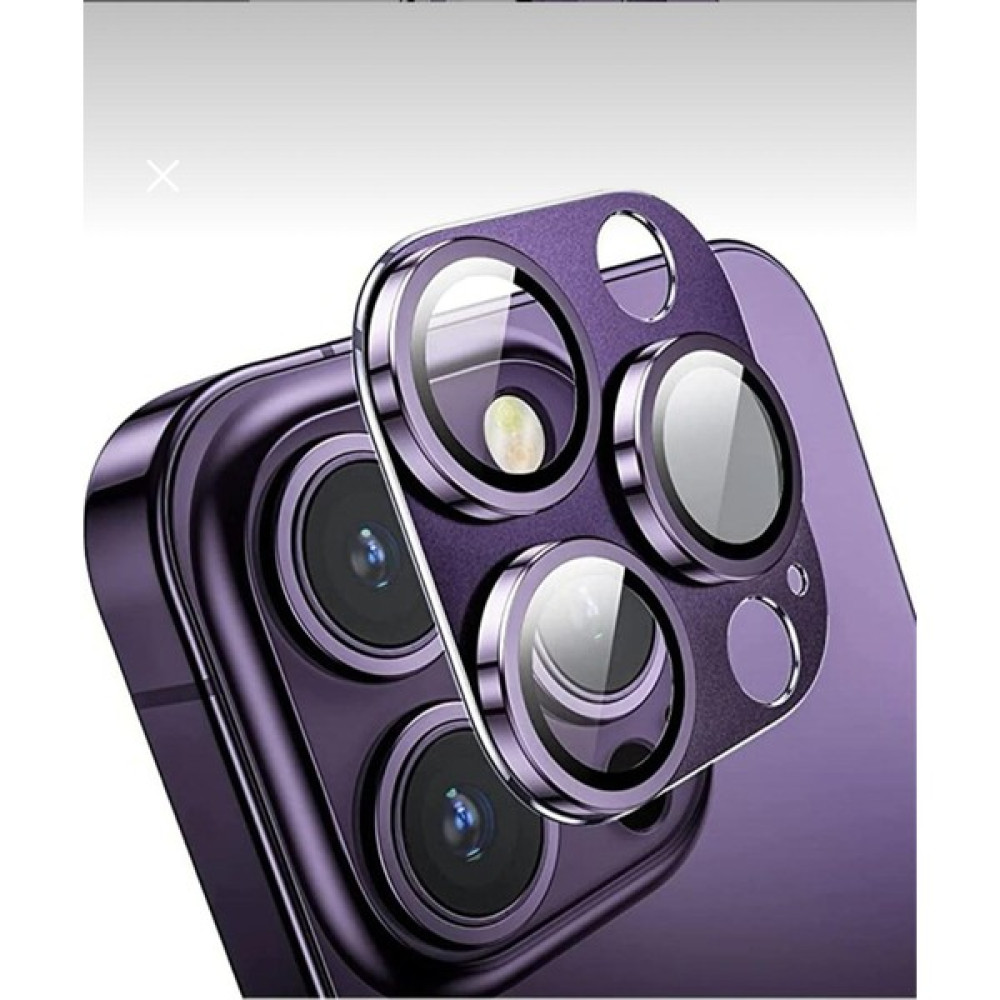 Arazon Apple iPhone 14 Pro / Pro Max Uyumlu Kamera Lens Koruyucu Metal Çerçeveli - iPhone 14 Pro Max - Derin Mor Cep Telefonu Ekran Koruyucusu Fiyatı