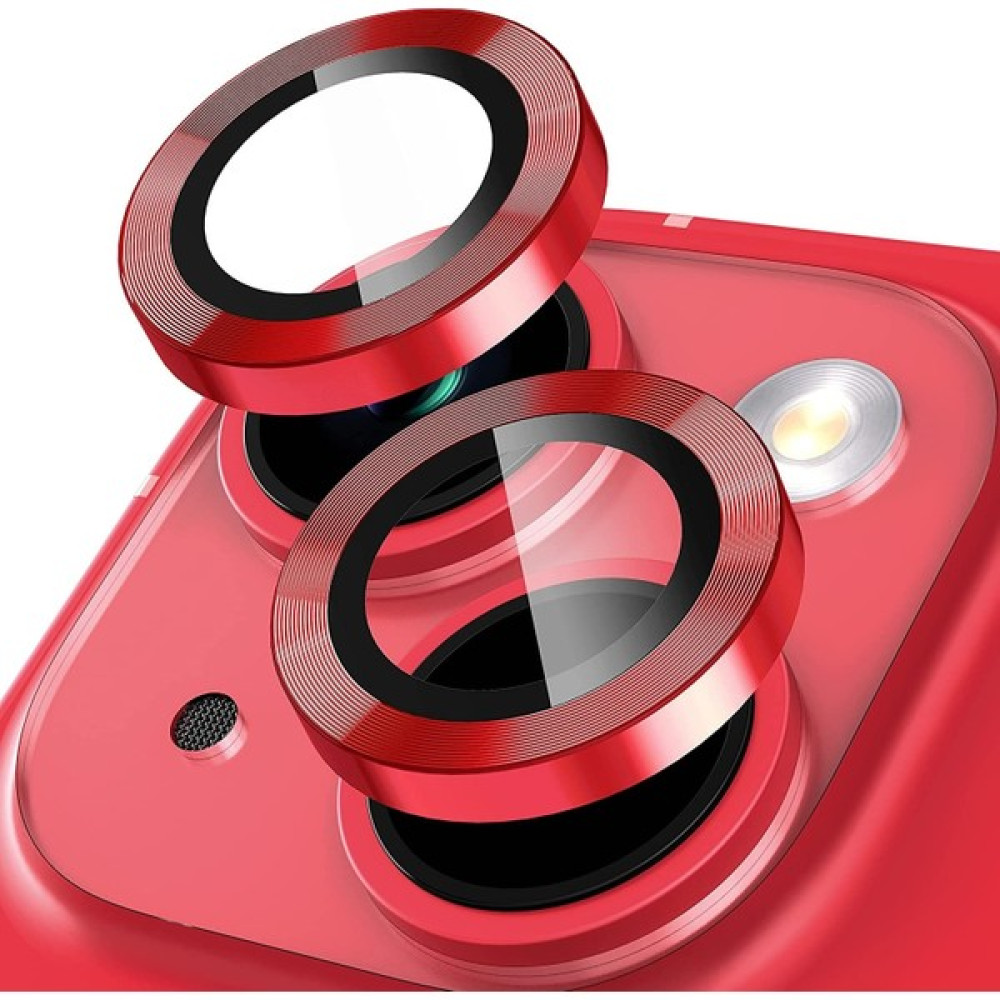 Arazon iPhone 14 / 14 Plus Kamera Lens Koruyucu (2'li Set) - Kırmızı Cep Telefonu Ekran Koruyucusu Fiyatı