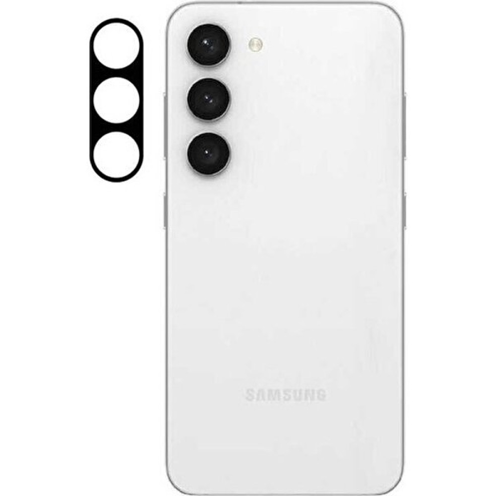 Arazon Samsung Galaxy S23 Uyumlu Kamera Lens Koruyucu Siyah Çerçeveli Cam Koruma - SAMSUNG S23 Cep Telefonu Ekran Koruyucusu Fiyatı