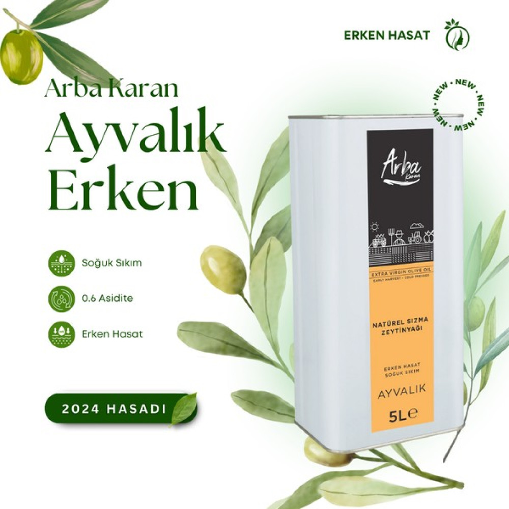 Arba Ayvalık Erken Hasat Naturel Sızma Zeytinyağı 5 lt - Filtresiz Oto Boyaları Fiyatı