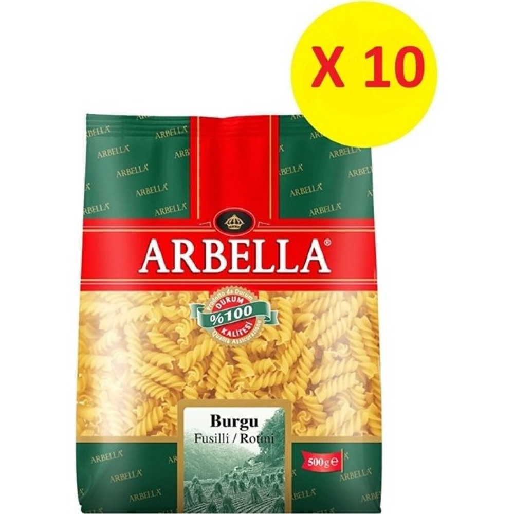 Arbella Burgu Makarna 500 gr x 10 Adet Makarnalar Fiyatı