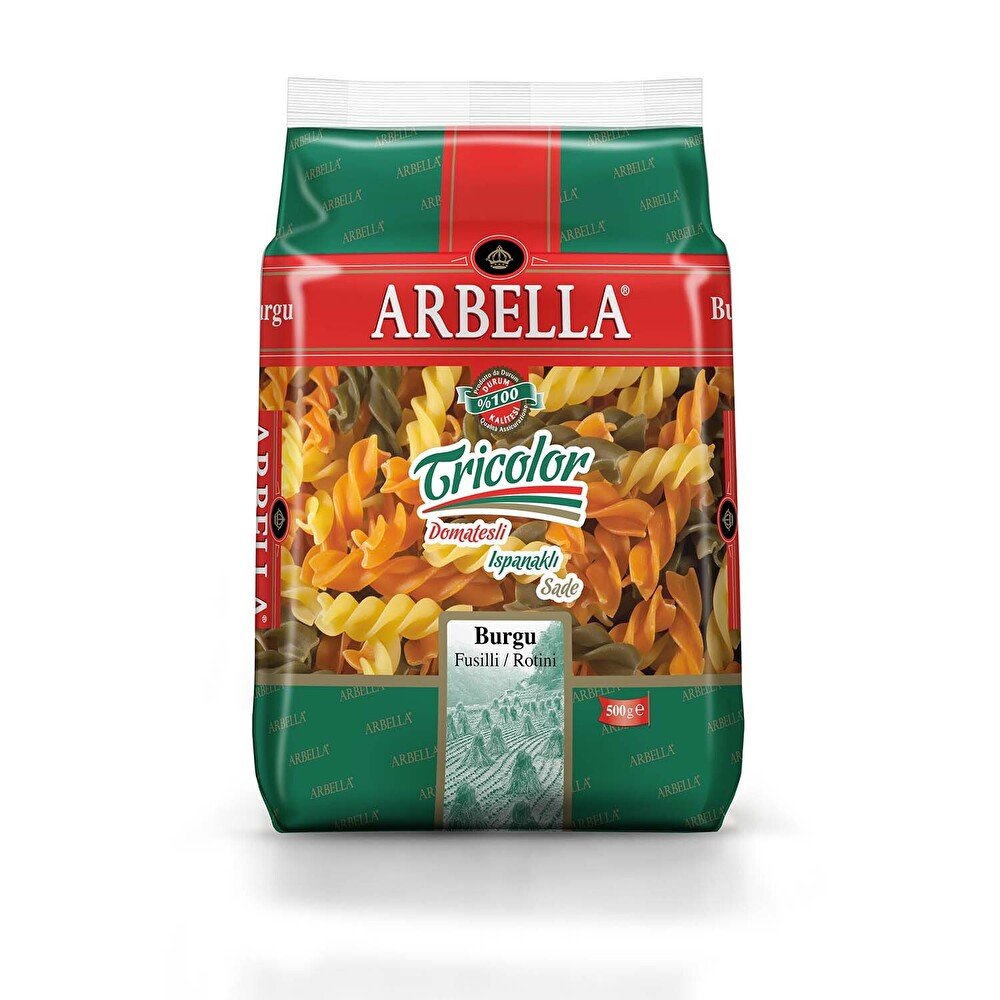 Arbella Tricolor Burgu Makarna 500 g Makarnalar Fiyatı