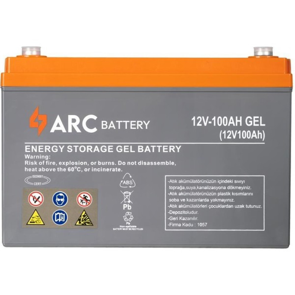 Arc 12 Volt 100 Amper Jel Akü (Üretim Tarihi: 2024) Oto Boyaları Fiyatı