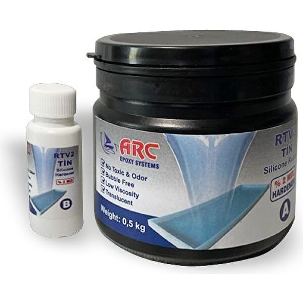 Arc Arcmarin - Rtv-2 Kalıp Silikonu 0,5 kg Kıt-Avrupa Menşeli Silikon Boya Malzemeleri Fiyatı