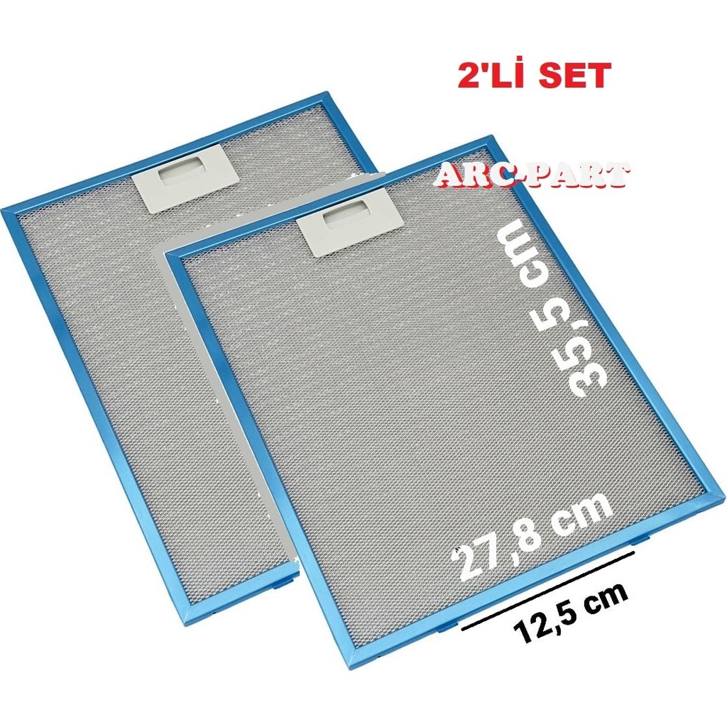 ARC-PART Ferre Fme 600 Davlumbaz Alüminyum Filtre 27,8X35,5 cm - 2'li Set Davlumbazlar Fiyatı