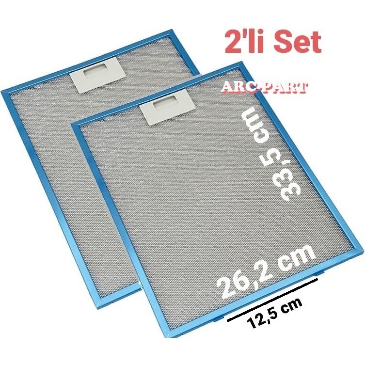 ARC-PART Vestel Adx 6005 Davlumbaz Alüminyum Filtre 26,2 x 33,5 cm - 2'li Set Davlumbazlar Fiyatı