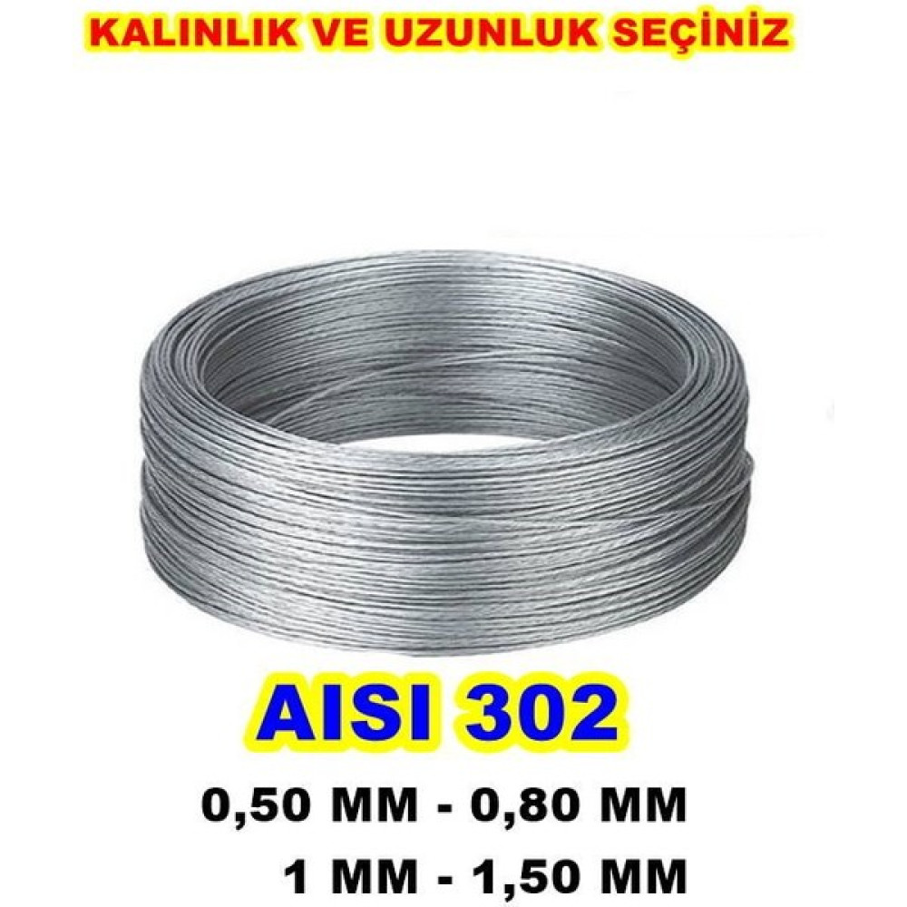 Arcan Paslanmaz Çelik Tel Kalınlık Hobi Çit Olta Malzemesi El Işi Malzemesi Çilingir Takı Yap - 1.5mm 5 Metre Bahçe Çiti Fiyatı